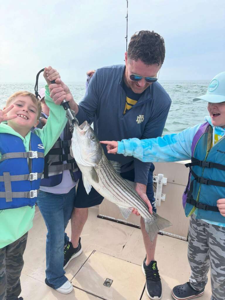 Brought the kids for their first stripers
