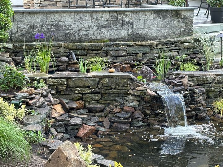 New Koi Pond And Patio Renovations Done In Morristown by JK-Fish
